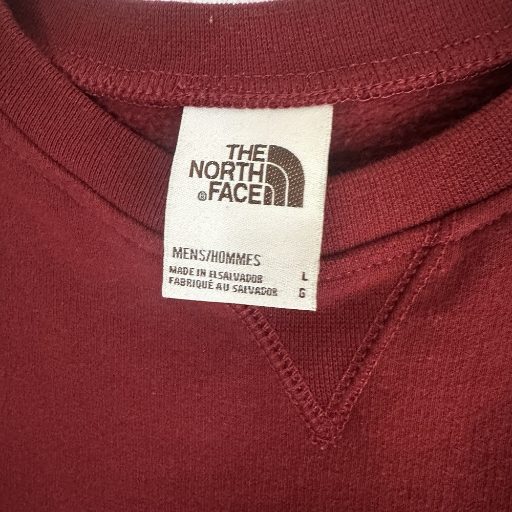 The North Face Sweater Men's Large Red Maroon Crewneck Outdoor Top - Picture 3 of 5
